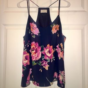 Everly Navy Blue Floral Tank